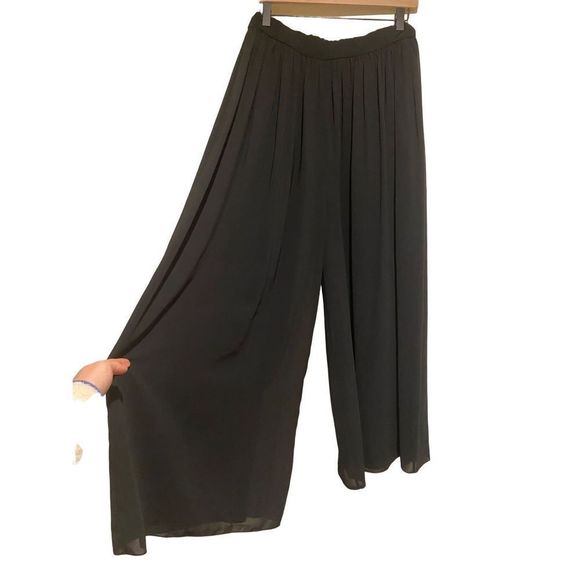 AJ Bari Women's Chiffon Palazzo Wide Leg Pants Size 6 - Picture 4 of 8